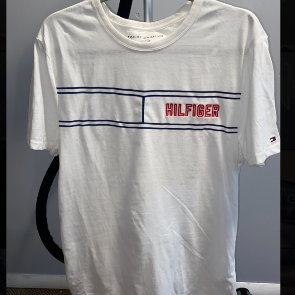 White Tommy Hilfiger Logo Tee